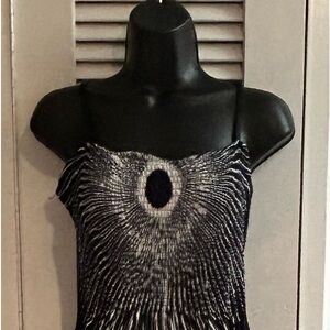 Strapless Blue/white maxi dress